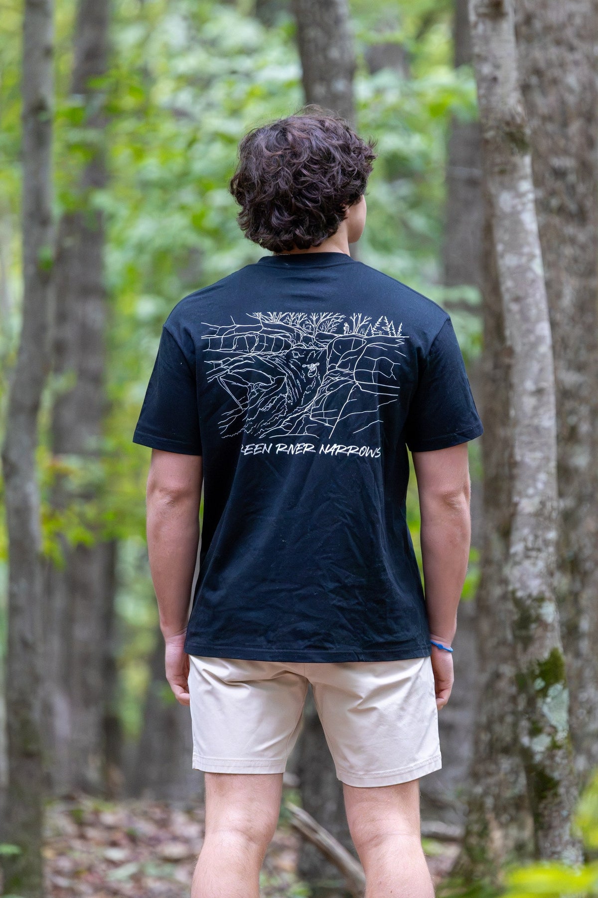 Green Narrows Illustrated tee — worn