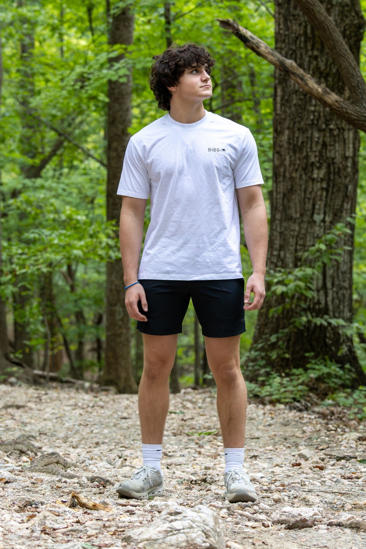 Upper Gauley Light tee, White — worn